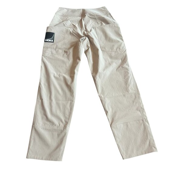 Hoka One One Transport Pants Khaki Fold Over Classic Casual Size Small Women NWT - Picture 8 of 15